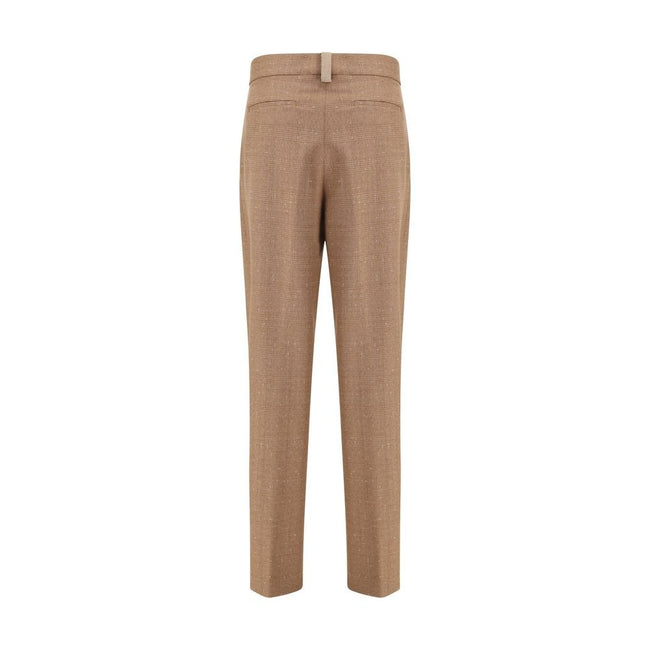 Fabiana Filippi Beige Fleece Wool Dress Pants - HOLLIN STUDIO