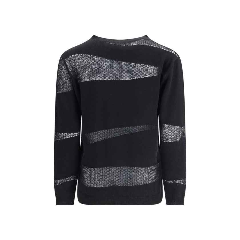 Fabiana Filippi Black Fleece Wool Cashmere Sweater - HOLLIN STUDIO