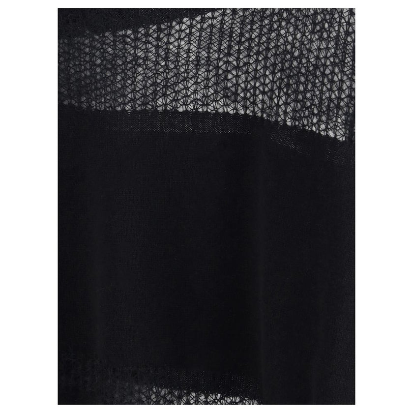 Fabiana Filippi Black Fleece Wool Cashmere Sweater - HOLLIN STUDIO