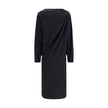 Fabiana Filippi Black Fleece Wool Casual Dress - HOLLIN STUDIO