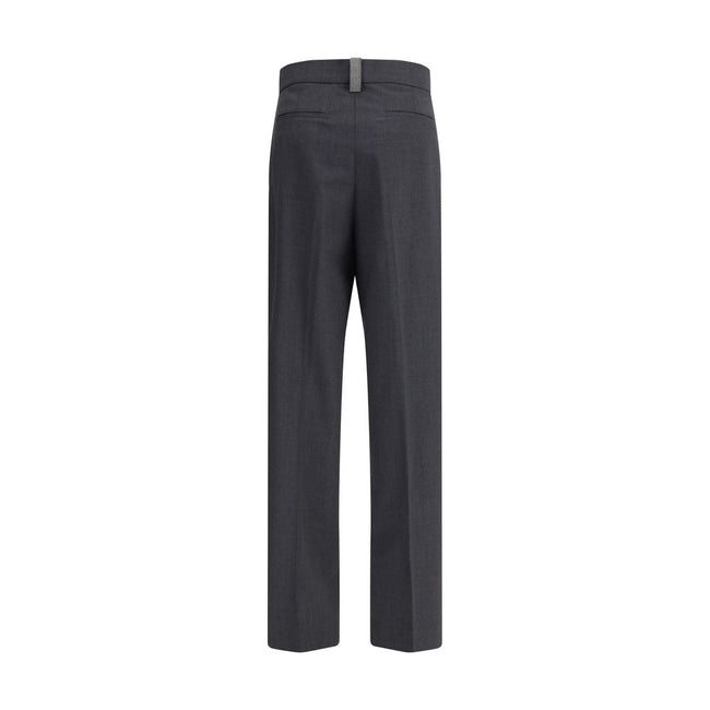 Fabiana Filippi Gray Fleece Wool Casual Pants - HOLLIN STUDIO