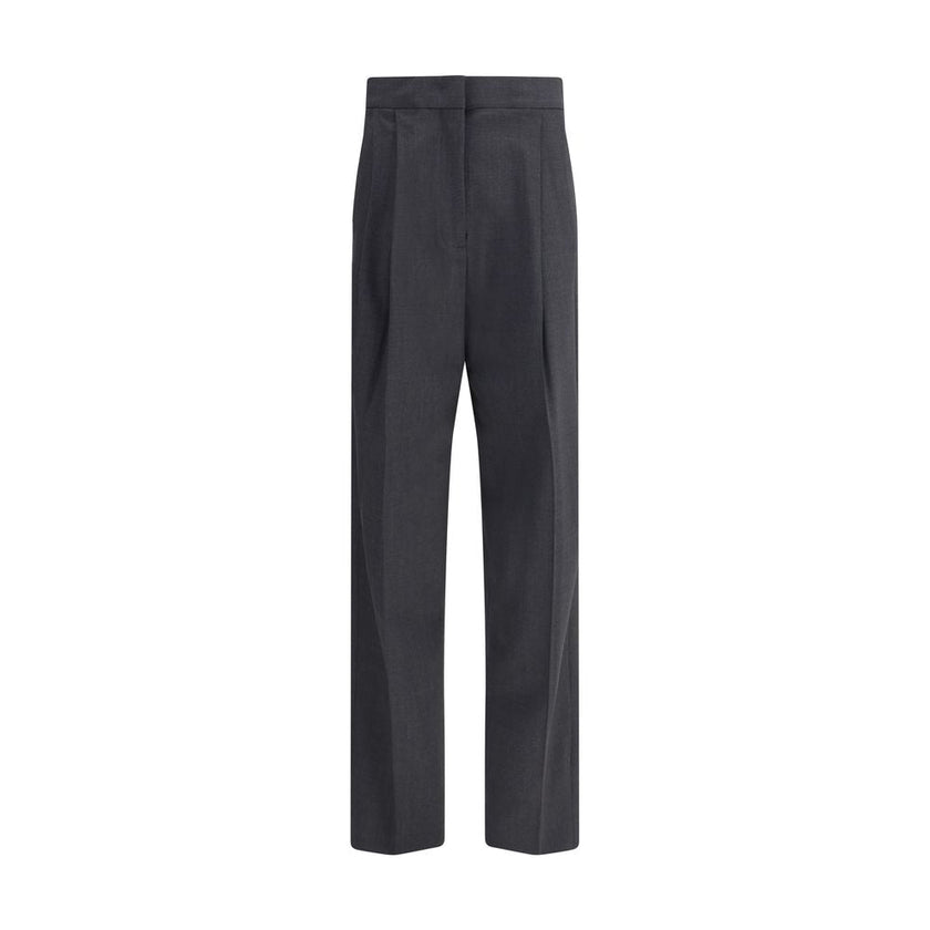 Fabiana Filippi Gray Fleece Wool Casual Pants - HOLLIN STUDIO