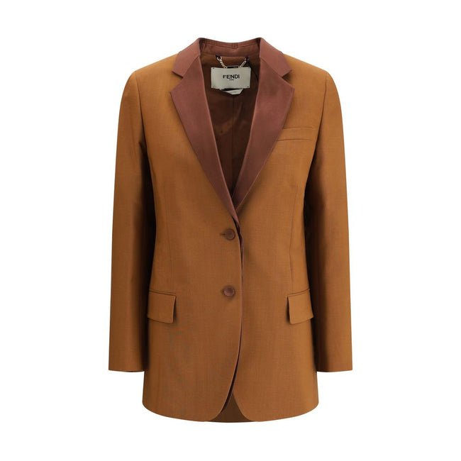 Fendi Brown Wool Blazer - HOLLIN STUDIO