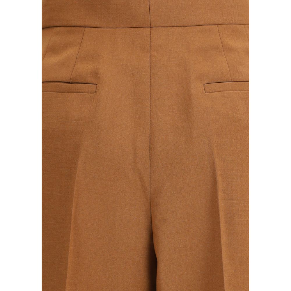 Fendi Brown Wool Flared Pants - HOLLIN STUDIO