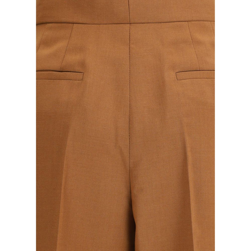 Fendi Brown Wool Flared Pants - HOLLIN STUDIO