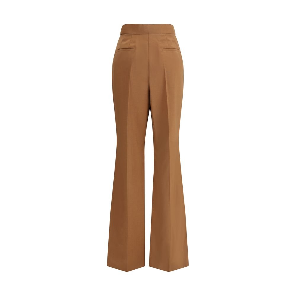 Fendi Brown Wool Flared Pants - HOLLIN STUDIO