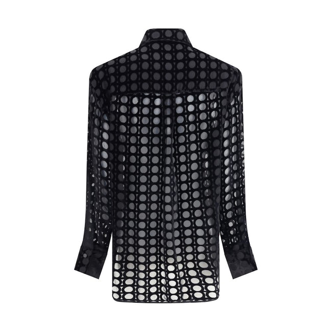 Ferragamo Black Silk Pattern Shirt - HOLLIN STUDIO