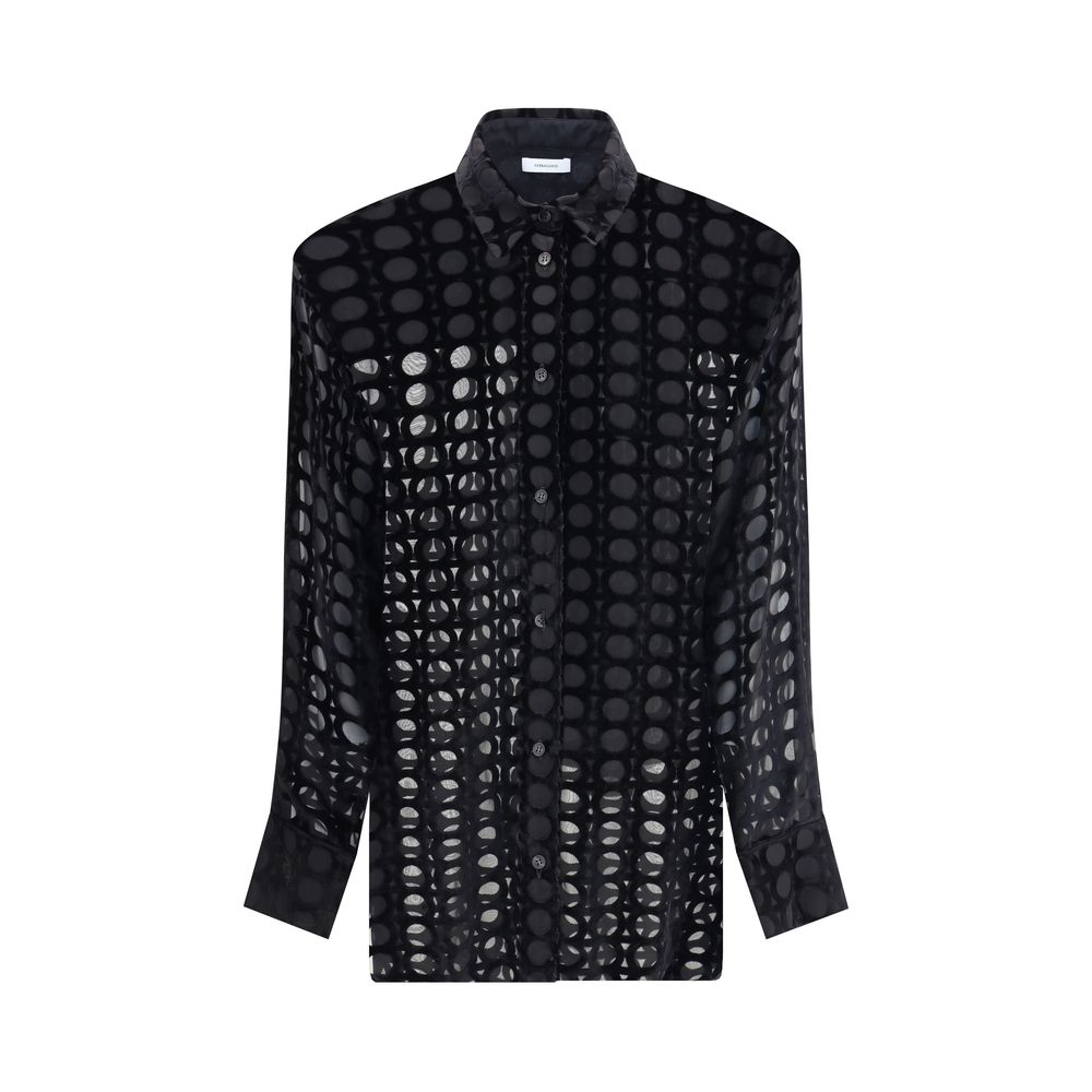 Ferragamo Black Silk Pattern Shirt - HOLLIN STUDIO