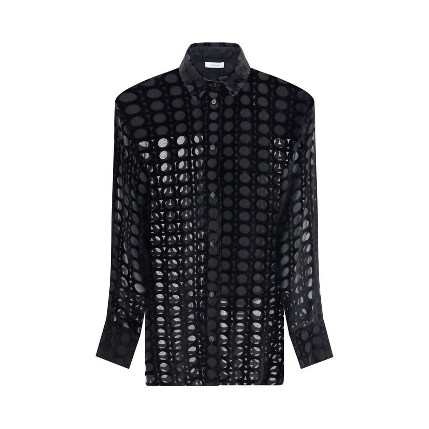 Ferragamo Black Silk Pattern Shirt - HOLLIN STUDIO