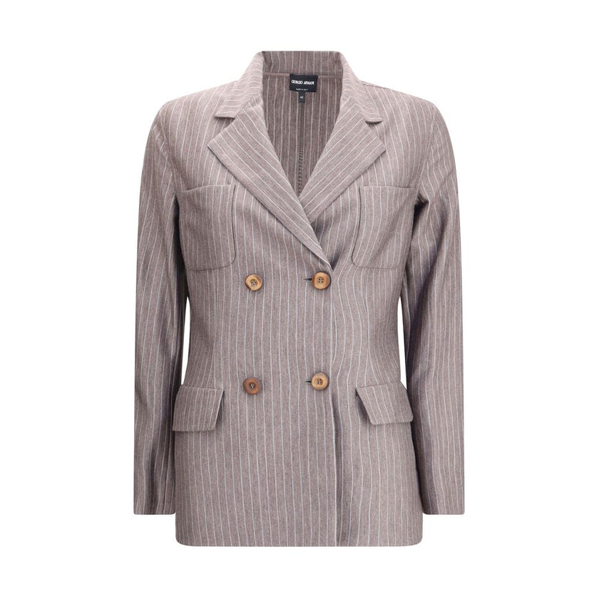 Giorgio Armani Brown Cashmere Blazer - HOLLIN STUDIO