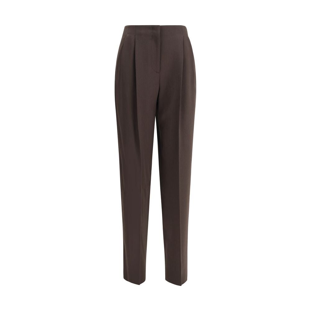 Giorgio Armani Brown Fleece Wool Casual Pants - HOLLIN STUDIO
