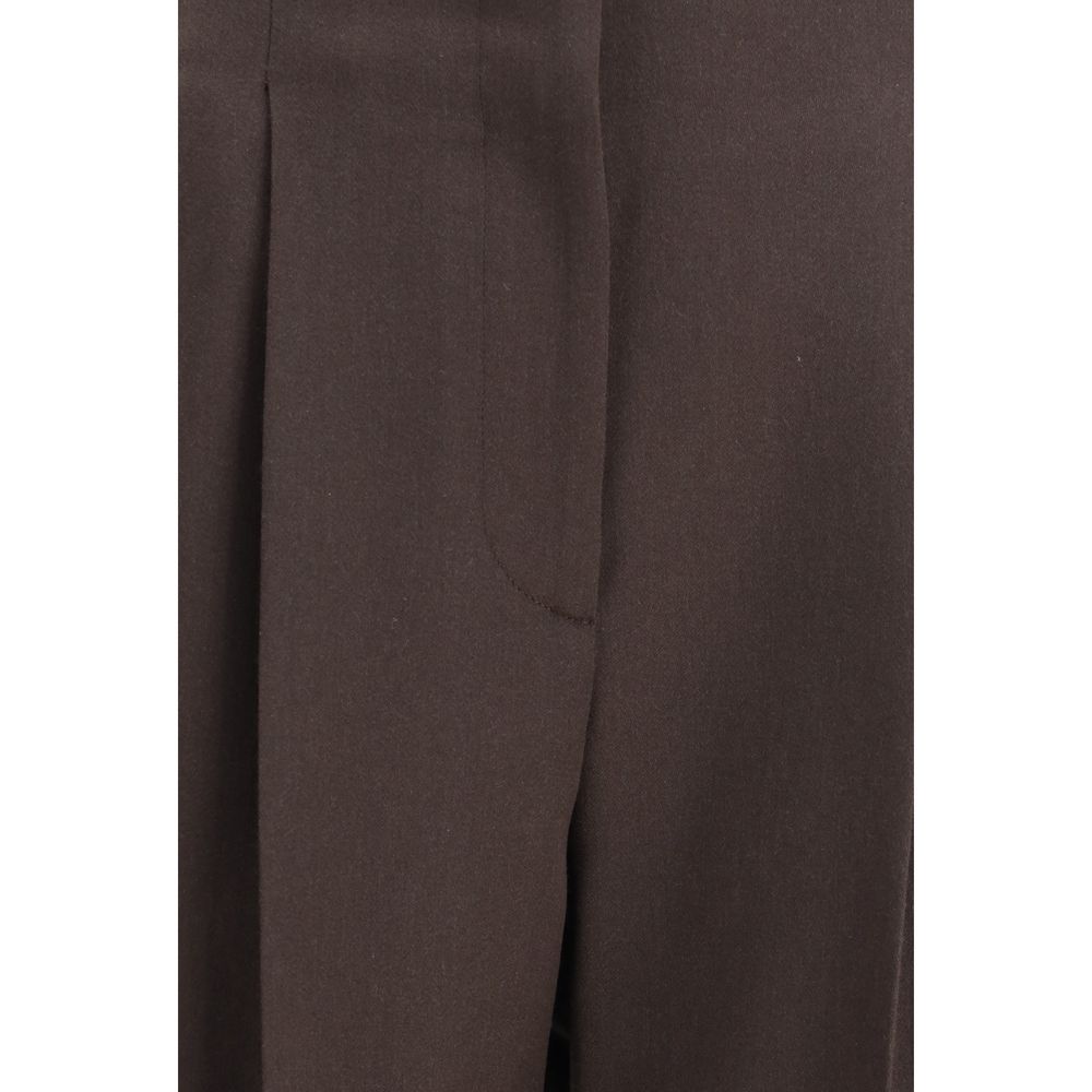 Giorgio Armani Brown Fleece Wool Casual Pants - HOLLIN STUDIO