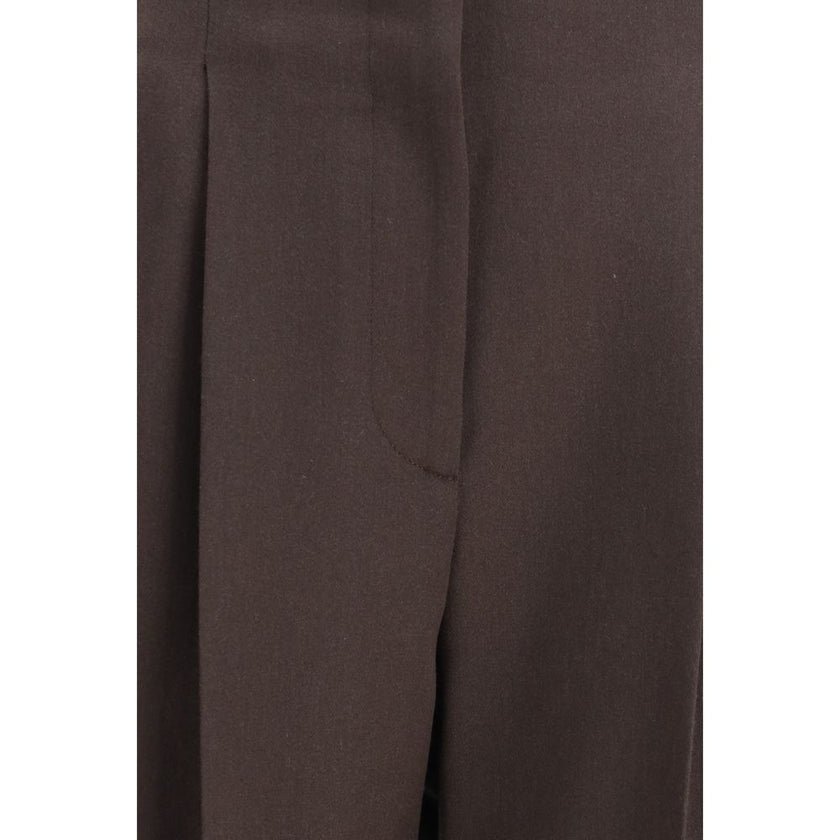Giorgio Armani Brown Fleece Wool Casual Pants - HOLLIN STUDIO