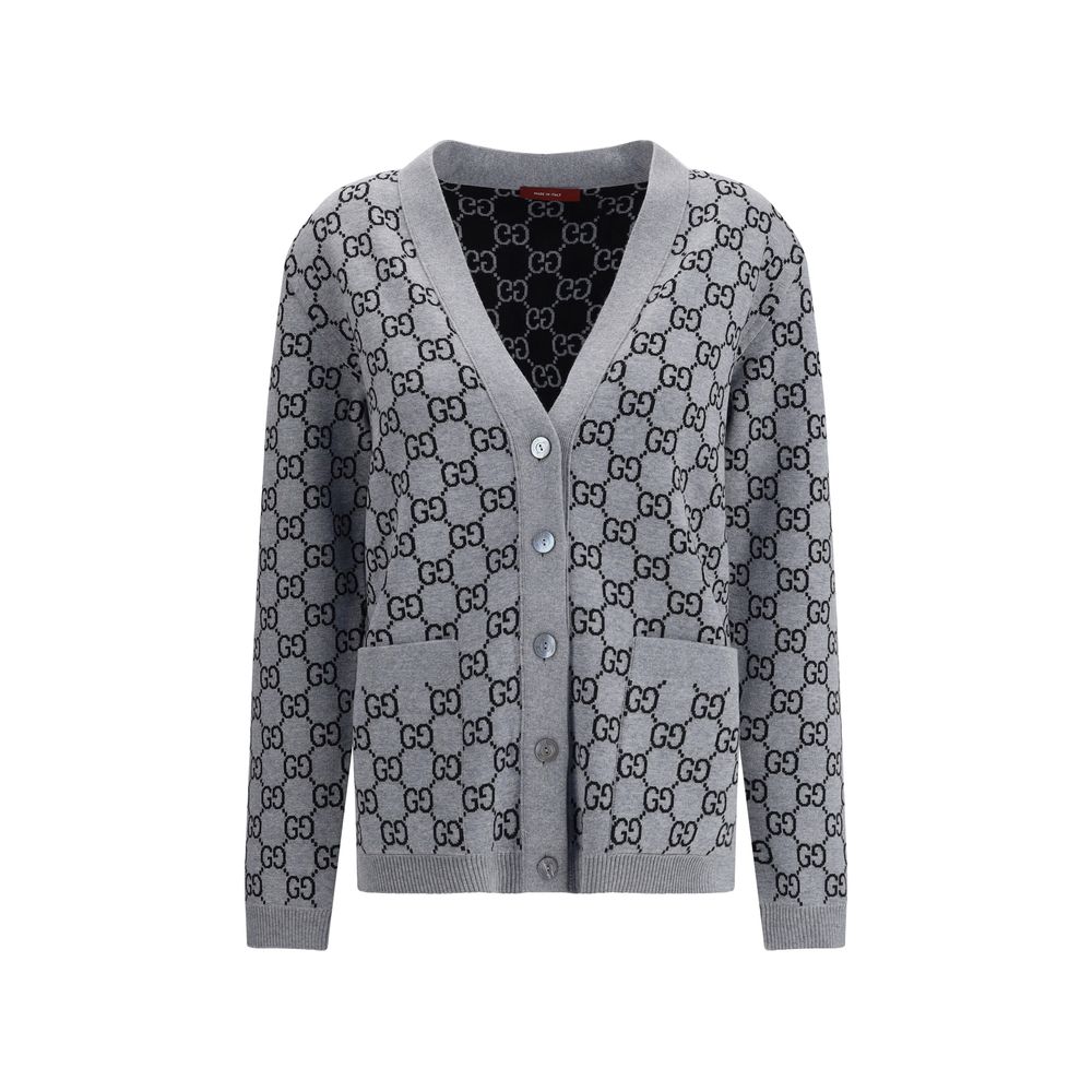 Gucci Black Wool Cardigan - HOLLIN STUDIO