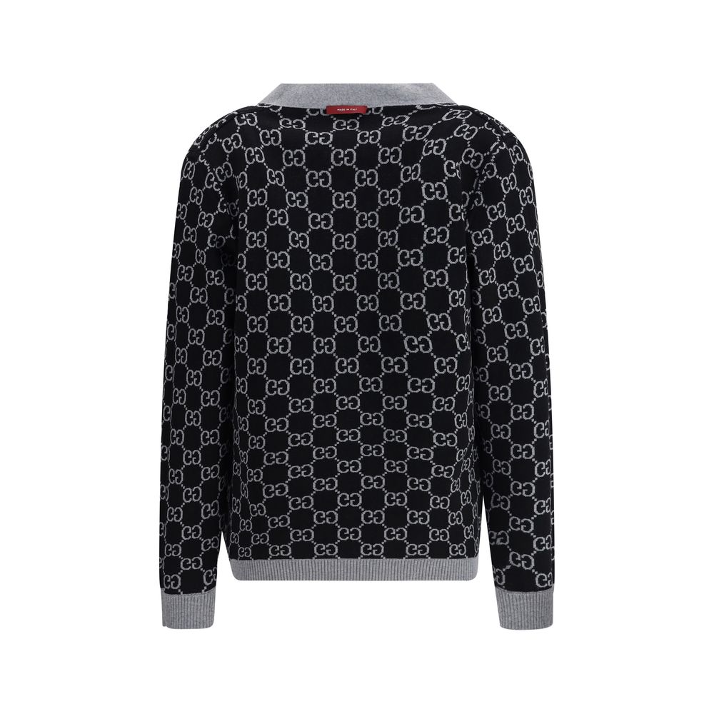 Gucci Black Wool Cardigan - HOLLIN STUDIO