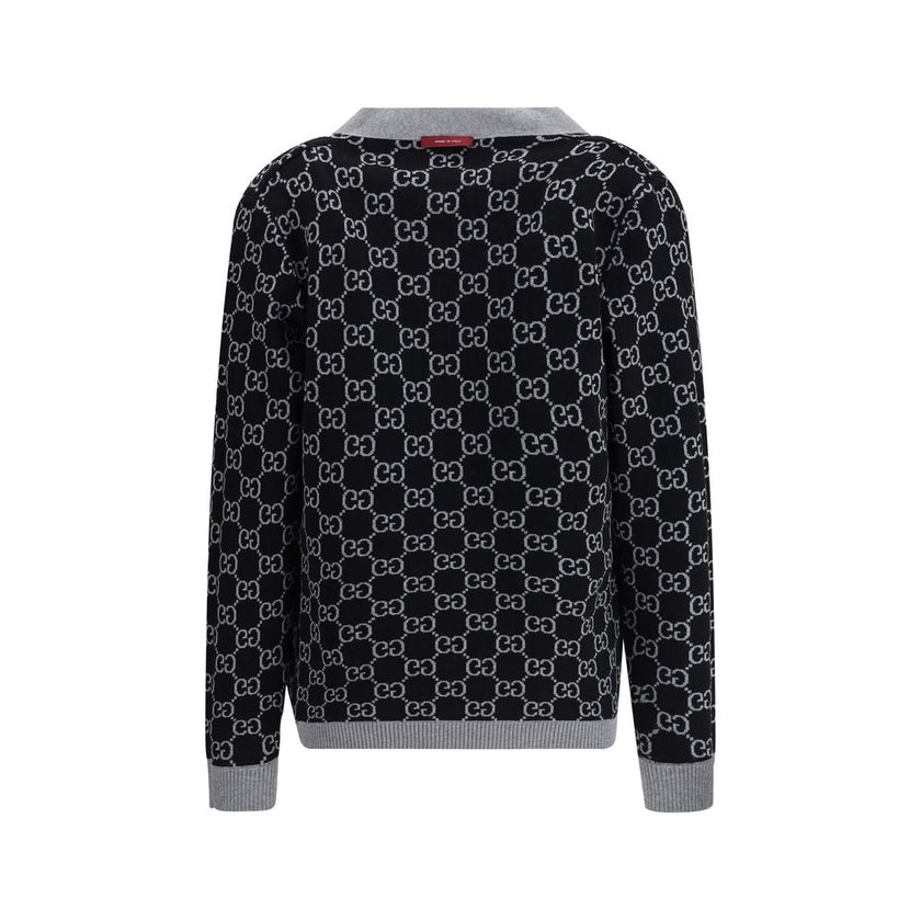 Gucci Black Wool Cardigan - HOLLIN STUDIO