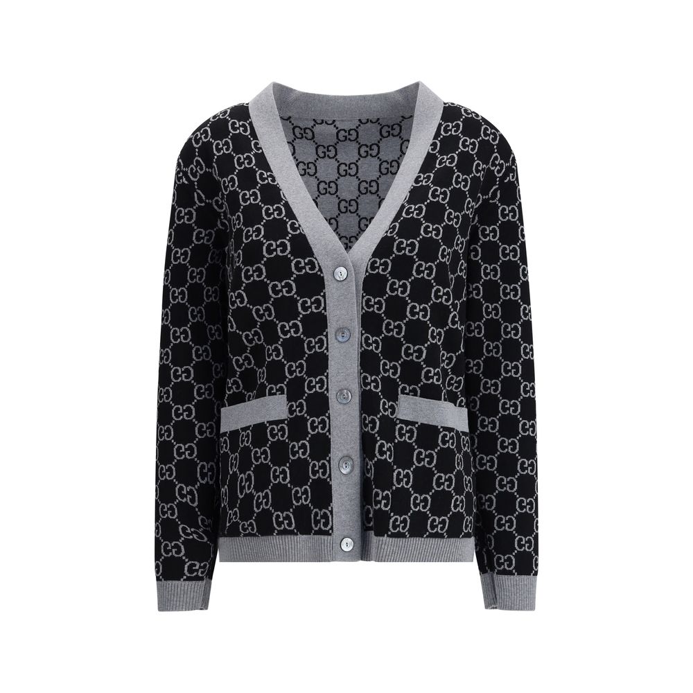 Gucci Black Wool Cardigan - HOLLIN STUDIO