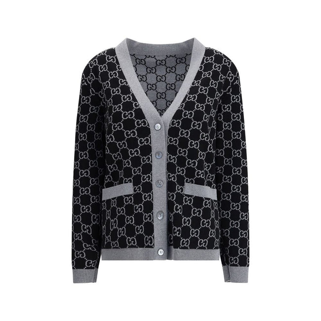Gucci Black Wool Cardigan - HOLLIN STUDIO