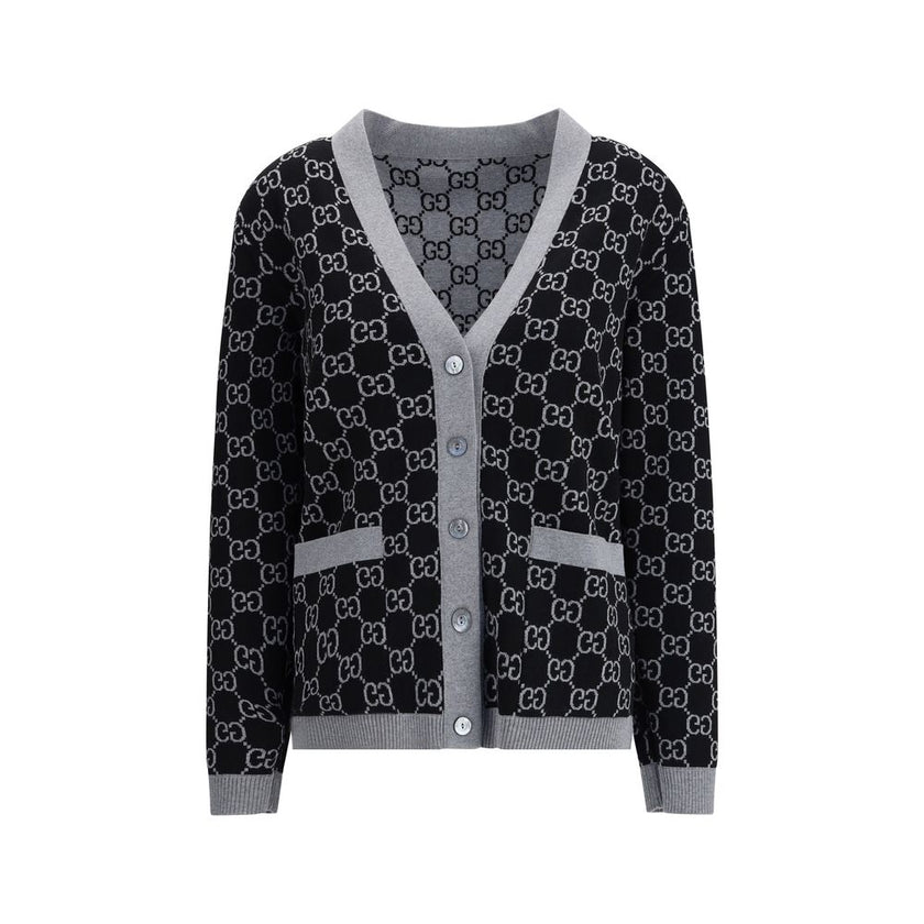 Gucci Black Wool Cardigan - HOLLIN STUDIO