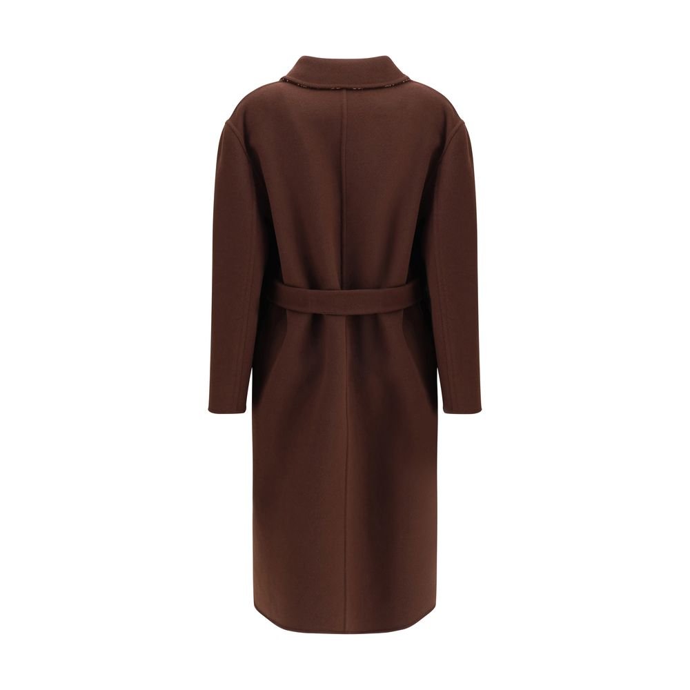Gucci Brown Wool Coat - HOLLIN STUDIO