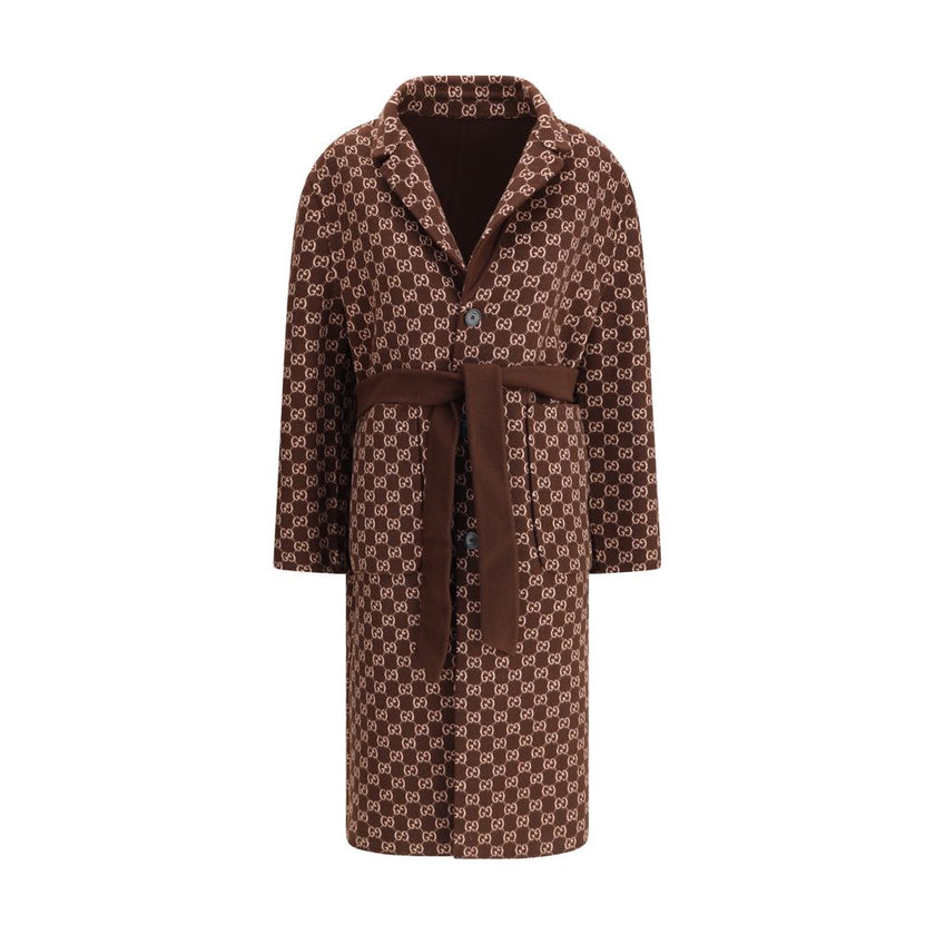 Gucci Brown Wool Coat - HOLLIN STUDIO
