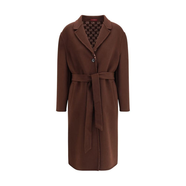 Gucci Brown Wool Coat - HOLLIN STUDIO