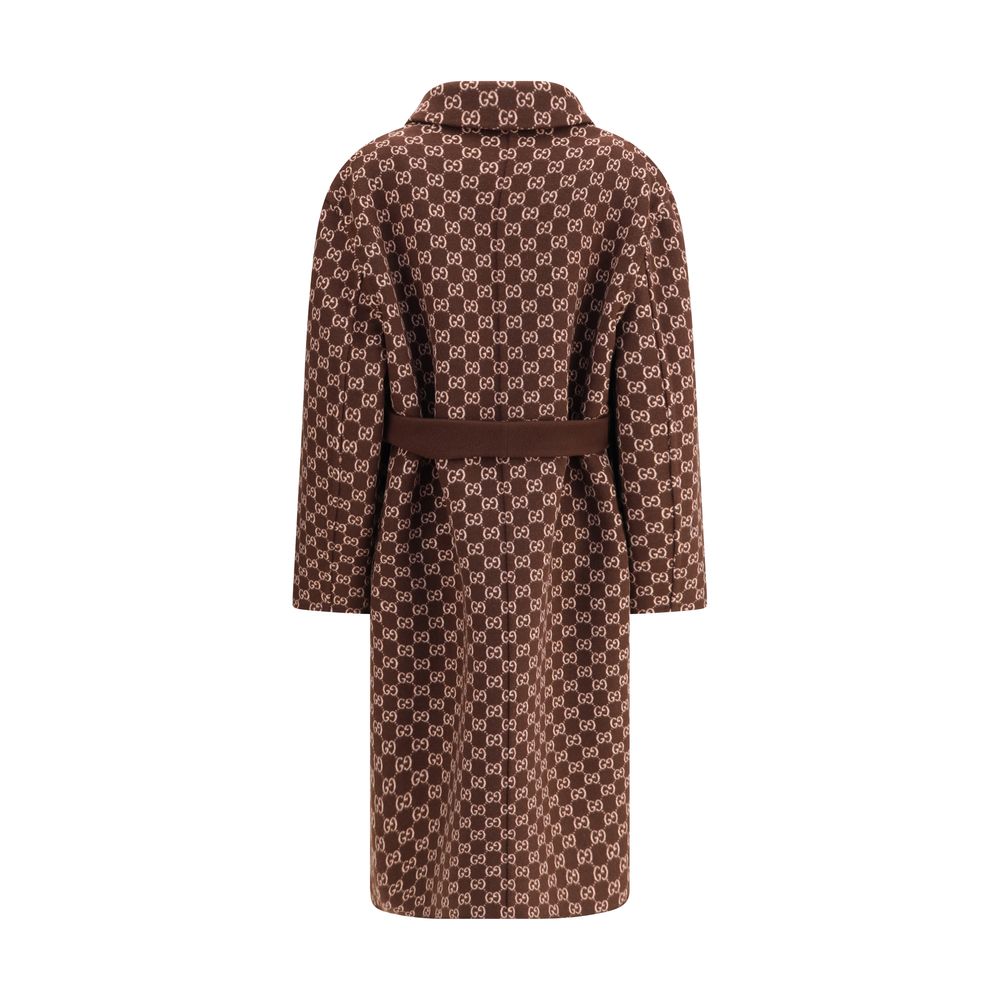 Gucci Brown Wool Coat - HOLLIN STUDIO