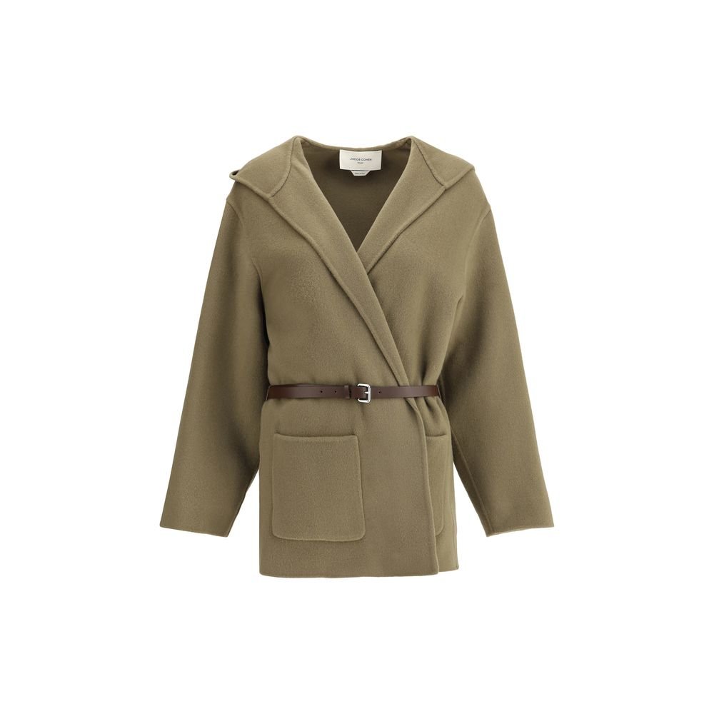 Jacob Cohen Brown Fleece Wool Coat - HOLLIN STUDIO