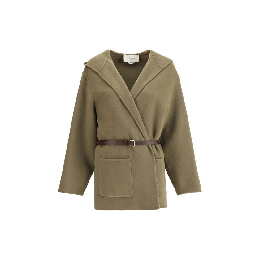 Jacob Cohen Brown Fleece Wool Coat - HOLLIN STUDIO
