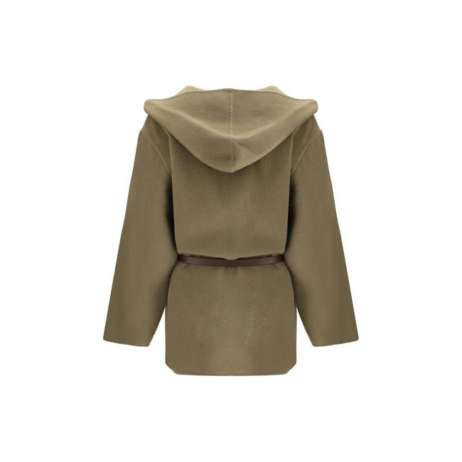 Jacob Cohen Brown Fleece Wool Coat - HOLLIN STUDIO