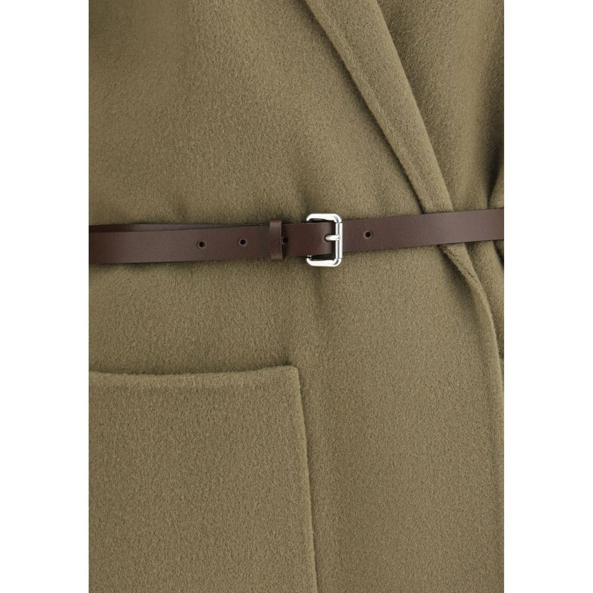 Jacob Cohen Brown Fleece Wool Coat - HOLLIN STUDIO