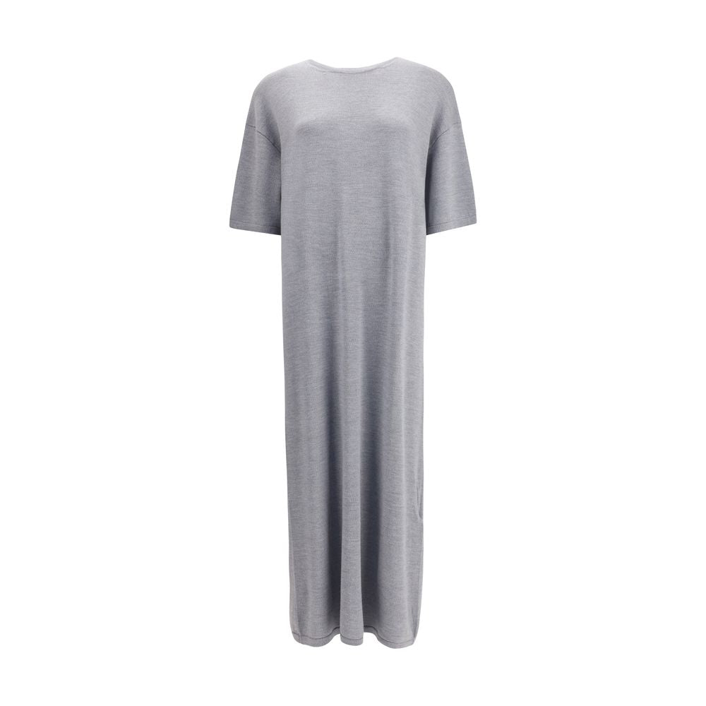 Khaite Gray Wool Casual Dress - HOLLIN STUDIO