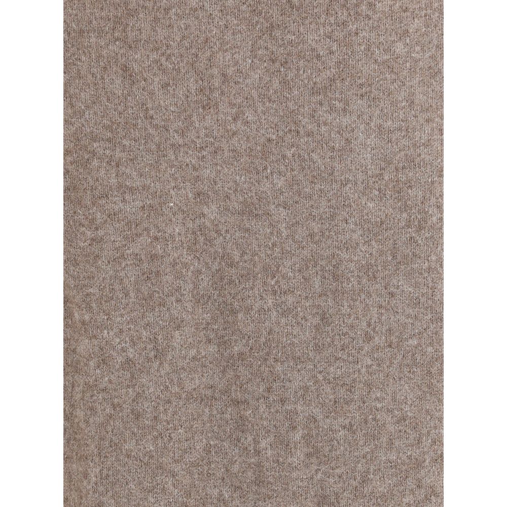 Loulou De Saison Beige Wool Sweatshirt - HOLLIN STUDIO