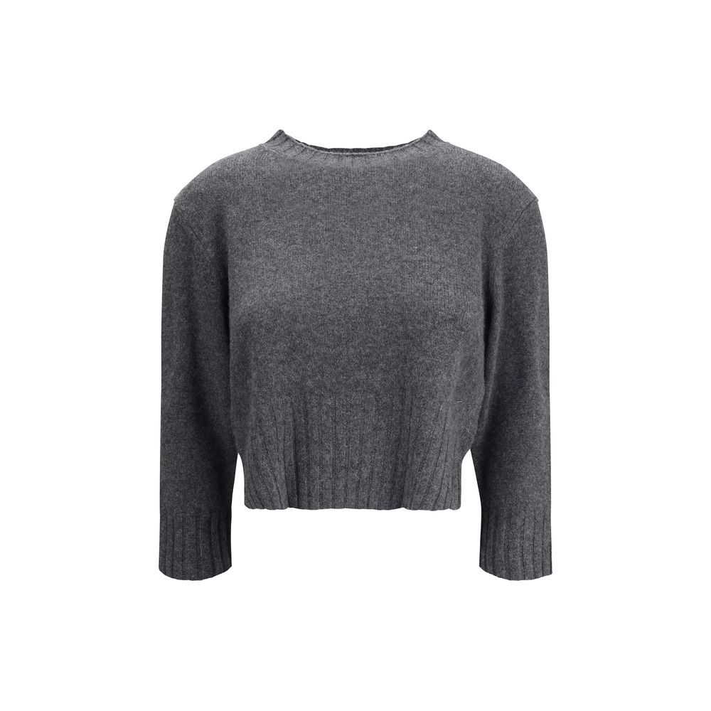 Loulou De Saison Gray Cashmere Sweatshirt - HOLLIN STUDIO