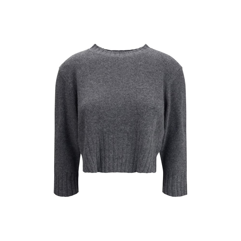 Loulou De Saison Gray Cashmere Sweatshirt - HOLLIN STUDIO