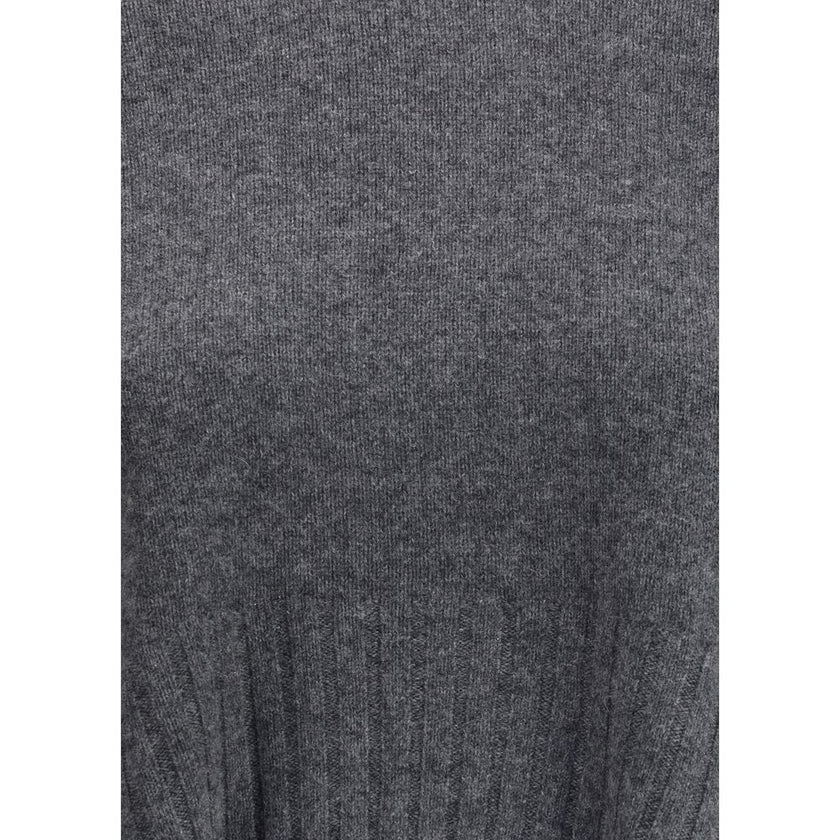Loulou De Saison Gray Cashmere Sweatshirt - HOLLIN STUDIO