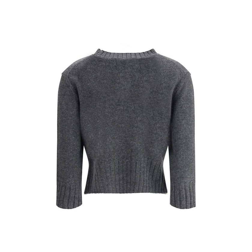 Loulou De Saison Gray Cashmere Sweatshirt - HOLLIN STUDIO