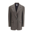 P.A.R.O.S.H. Gray Fleece Wool Blazer - HOLLIN STUDIO