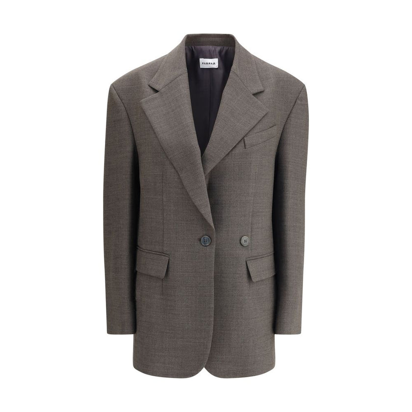 P.A.R.O.S.H. Gray Fleece Wool Blazer - HOLLIN STUDIO