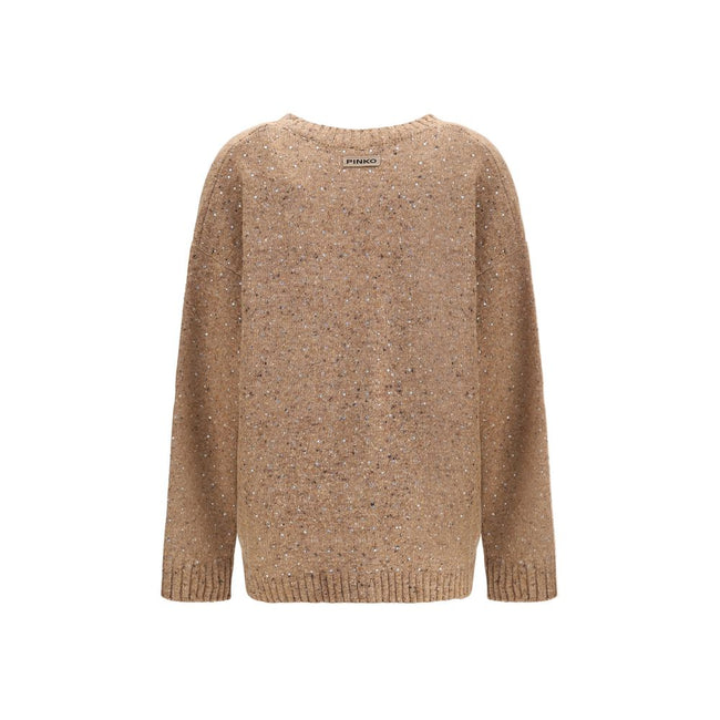 PINKO Beige Wool Cardigan - HOLLIN STUDIO