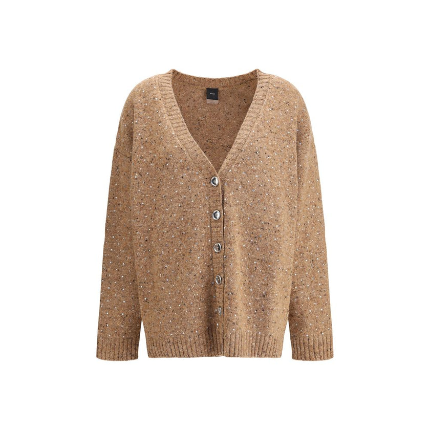PINKO Beige Wool Cardigan - HOLLIN STUDIO