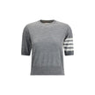 Thom Browne Gray Fleece Wool T-Shirt - HOLLIN STUDIO