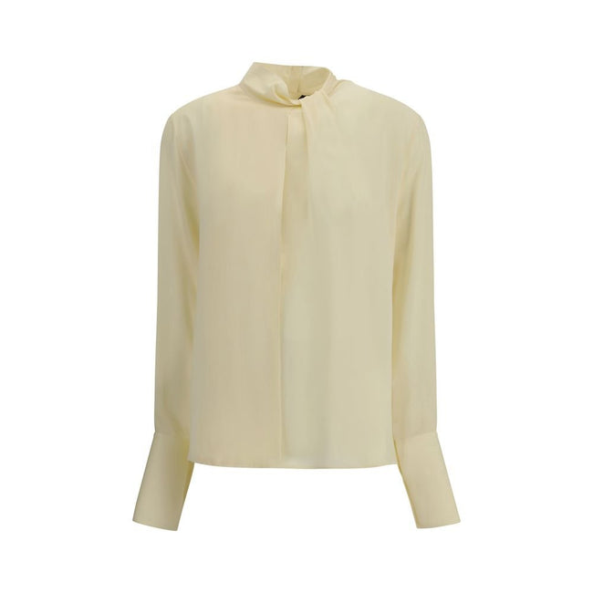 Tom Ford Cream Silk Blouse - HOLLIN STUDIO