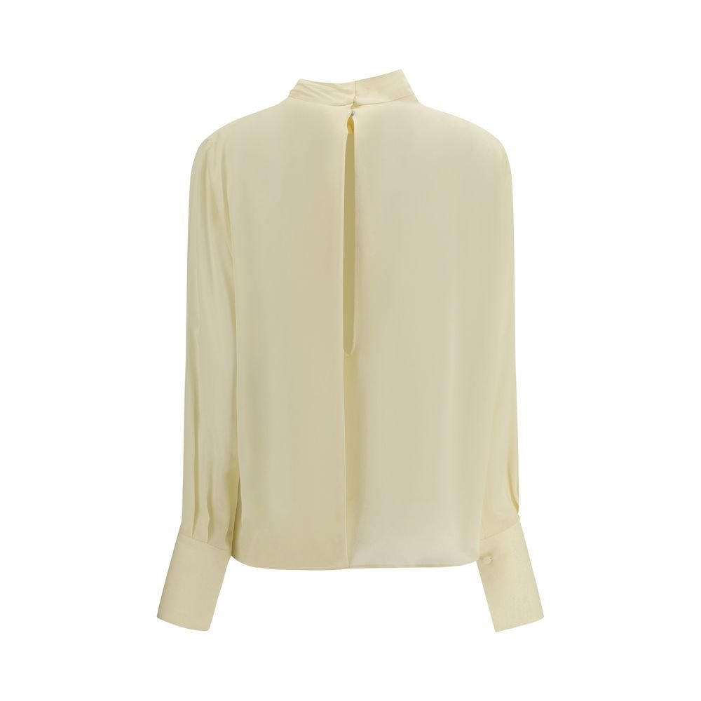 Tom Ford Cream Silk Blouse - HOLLIN STUDIO