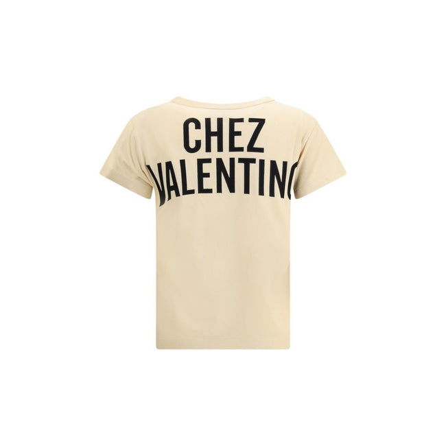 Valentino Beige Cotton T-Shirt - HOLLIN STUDIO