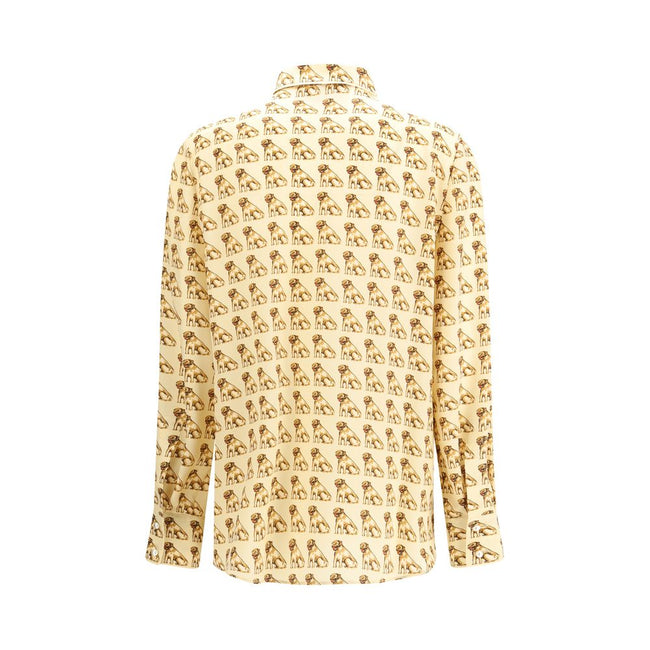 Valentino Beige Silk Pattern Shirt - HOLLIN STUDIO