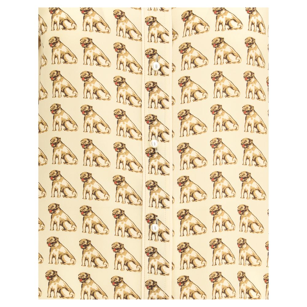 Valentino Beige Silk Pattern Shirt - HOLLIN STUDIO