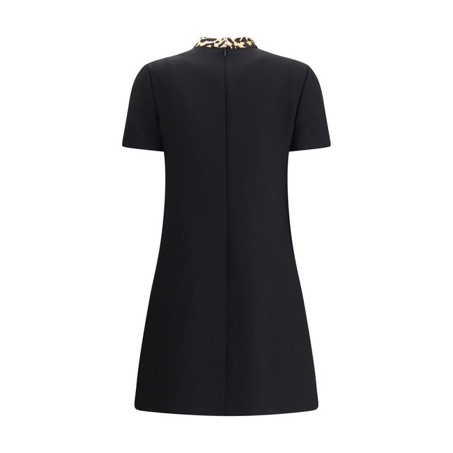 Valentino Black Fleece Wool Casual Dress - HOLLIN STUDIO