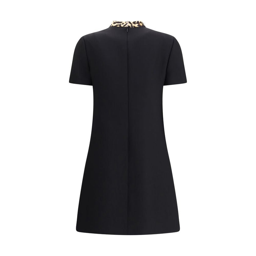 Valentino Black Fleece Wool Casual Dress - HOLLIN STUDIO
