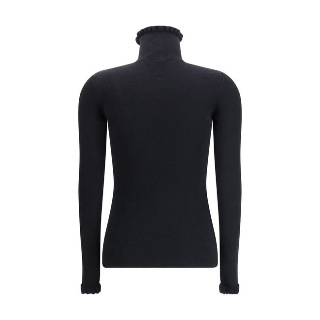Valentino Black Fleece Wool Sweatshirt - HOLLIN STUDIO